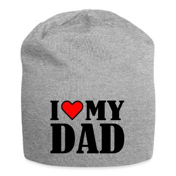 I love my dad - Jersey-Beanie - Grau meliert - Vorne