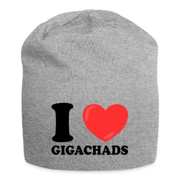 I love Les Gigachads Meme Funny - Jersey Beanie - heather grey - Front