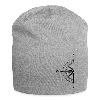 Kompass - Jersey-Beanie - Grau meliert - Vorne