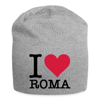 I love Rome - Jersey Beanie - heather grey - Front