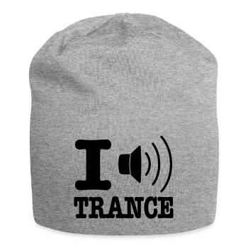 I speaker trance / I love trance - Bonnet en jersey - gris chiné - Devant
