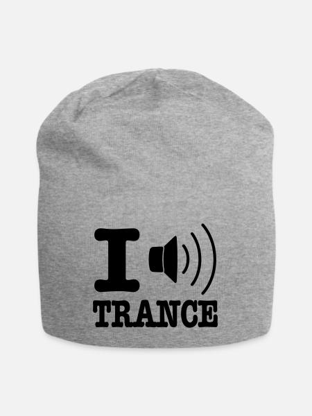 I speaker trance / I love trance - Jersey-Beanie - Grau meliert