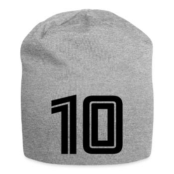 10 - Jersey Beanie - heather grey - Front