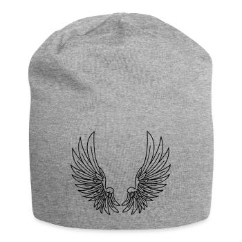 Pair of wings - Jersey Beanie - heather grey - Front