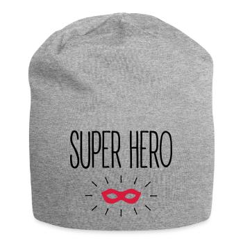 Super Hero - Bonnet en jersey - gris chiné - Devant