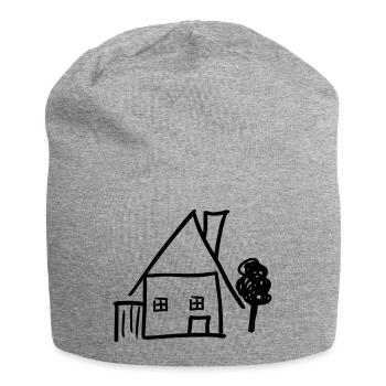 maison - Bonnet en jersey - gris chiné - Devant