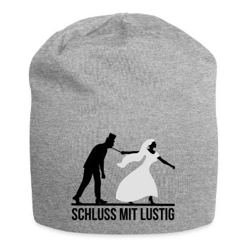 JGA Schluss mit lustig Junggesellen Party stag nig - Jersey-Beanie - Grau meliert - Vorne