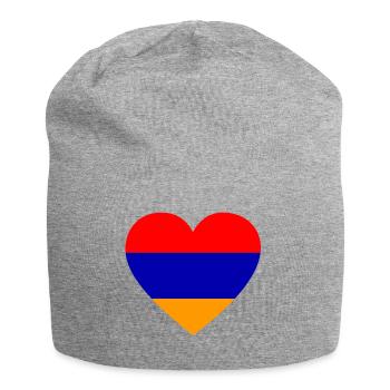 Love amour cadeau arménie arménie - Bonnet en jersey - gris chiné - Devant