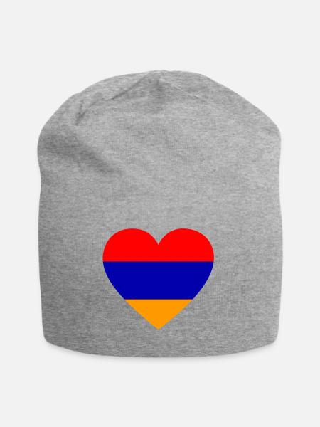 Love Liebe geschenk armenien armenia - Jersey-Beanie - Grau meliert