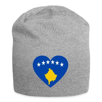 Love Liebe geschenk Kosovo balkan kosovar - Jersey-Beanie - Grau meliert - Vorne