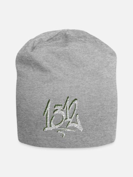1312 - Jersey-Beanie - Grau meliert