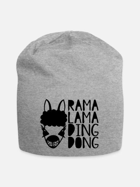 rama lama ding dong - Jersey-Beanie - Grau meliert