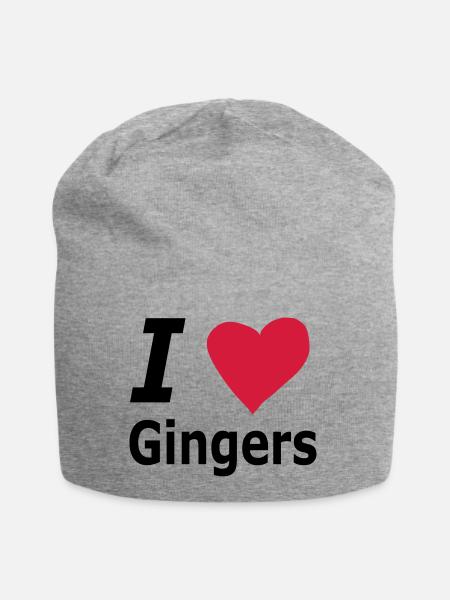 I love Gingers - Jersey-Beanie - Grau meliert