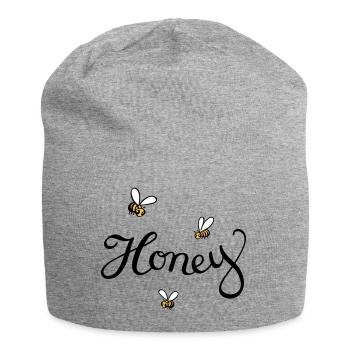 abeille - Bonnet en jersey - gris chiné - Devant