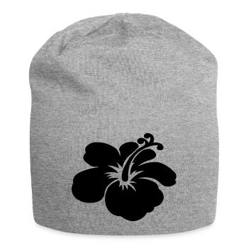 hibiscus - Jersey Beanie - heather grey - Front