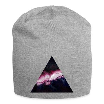 Dreieck Galaxy - Jersey-Beanie - Grau meliert - Vorne