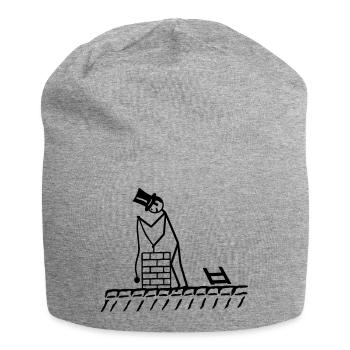 Schornsteinfeger - Jersey-Beanie - Grau meliert - Vorne