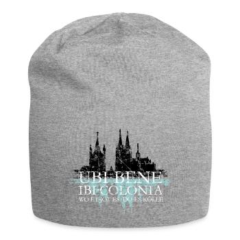 UBI BENE IBI COLONIA Köln Rhein Skyline Spruch - Jersey-Beanie - Grau meliert - Vorne
