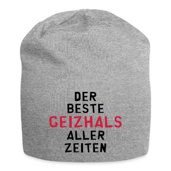 Geizhals - Geizkrägin - Geiz - Geizig - Geld - Jersey-Beanie - Grau meliert - Vorne