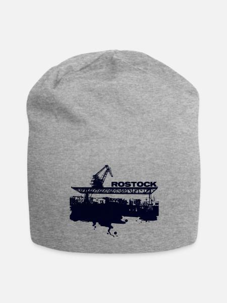 Rostock Hafen - Jersey-Beanie - Grau meliert