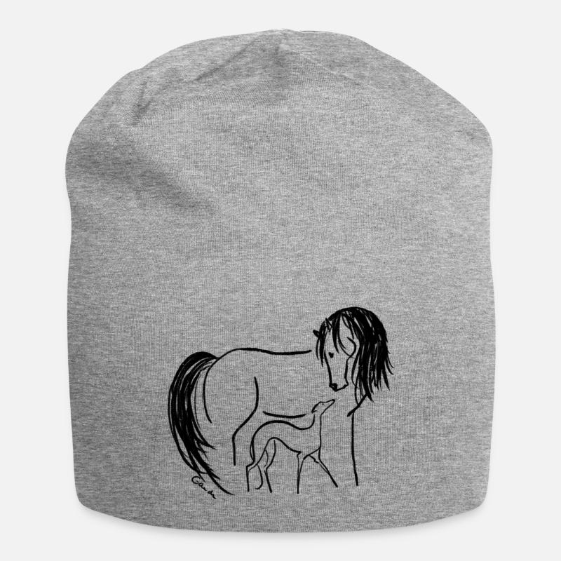 Freundschaft - Jersey-Beanie - Grau meliert