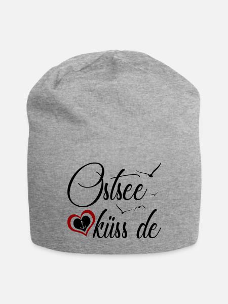Ostsee küss de - Jersey-Beanie - Grau meliert