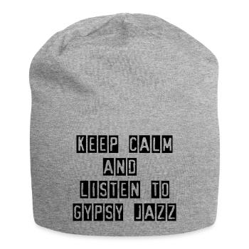 Keep calm and listen to gypsy jazz - Bonnet en jersey - gris chiné - Devant