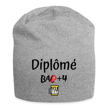 Diplômé bar +4 - Bonnet en jersey - gris chiné - Devant