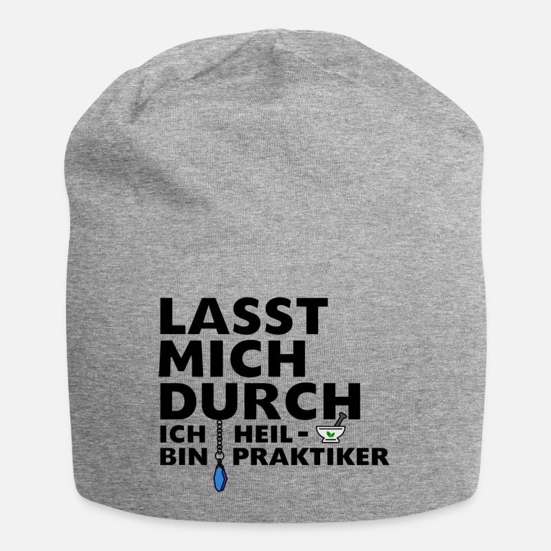 Heilpraktiker - Jersey-Beanie - Grau meliert