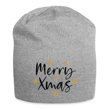 Merry Xmas Christmas Christmas Bright - Jersey Beanie - heather grey - Front