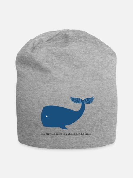 Wal, Meer & Seele - Jersey-Beanie - Grau meliert