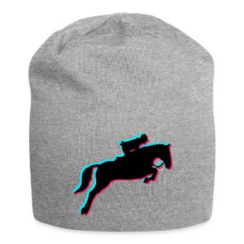 horse riding - Jersey Beanie - heather grey - Front