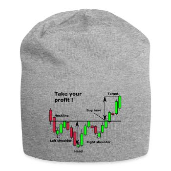 Shoulder-Head-Shoulder Chart - Jersey Beanie - heather grey - Front