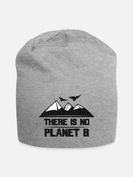 There Is No Planet B - Jersey-Beanie - Grau meliert