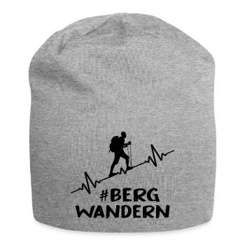 berge bergwandern servus alpin wanderung bergzeit - Jersey-Beanie - Grau meliert - Vorne