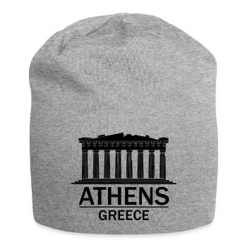 Athènes Grèce - Bonnet en jersey - gris chiné - Devant