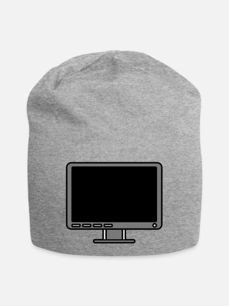 Icon Logo Computer Bildschirm - Jersey-Beanie - Grau meliert