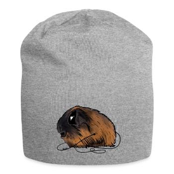 Meerschweinchen Zombie - Jersey-Beanie - Grau meliert - Vorne
