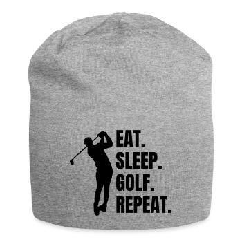 Golfspielerin Golf Spruch Golfball Golfschläger - Jersey-Beanie - Grau meliert - Vorne