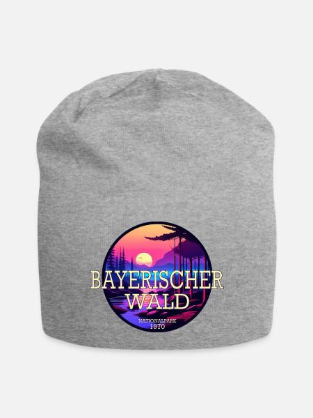 Nationalpark Bayerischer Wald - Jersey-Beanie - Grau meliert