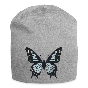 Simple Butterfly Minimalist Butterfly Minimalistic - Jersey Beanie - heather grey - Front
