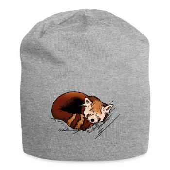 Kleiner Panda - Jersey-Beanie - Grau meliert - Vorne