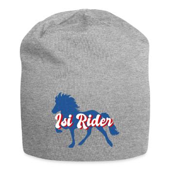 Islandpferd Reiter Pferd Island Tölt Grafik - Jersey-Beanie - Grau meliert - Vorne