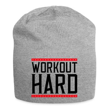 Workout Hard 2 - Jersey Beanie - heather grey - Front