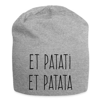 Et patati et patata - Humour Bavard - Bonnet en jersey - gris chiné - Devant