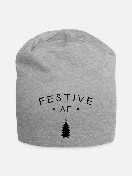 Festlicher AF - Jersey-Beanie - Grau meliert