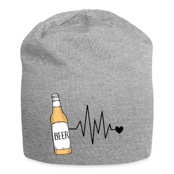 Bier - Jersey-Beanie - Grau meliert - Vorne