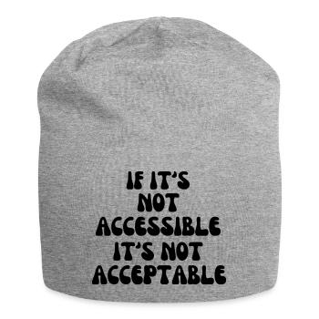 Not acceptable if it is not accessible* - Jersey Beanie - heather grey - Front