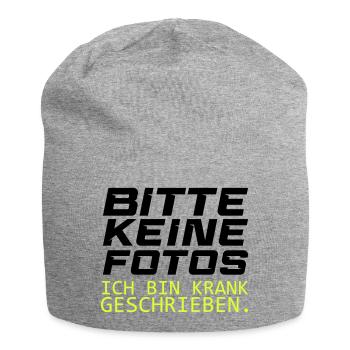 bitte keine fotos - Jersey-Beanie - Grau meliert - Vorne