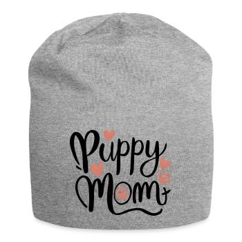 puppy dog - Jersey Beanie - heather grey - Front